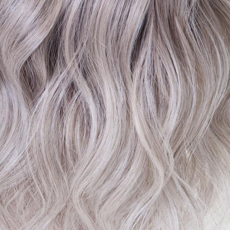 BelleTress Wigs | Chrome | 4R/51/56/60 | Cappuccino brown root with gradual mixture of 30% grey, 10% grey and white at the tip