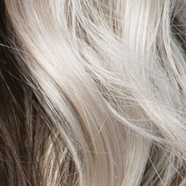 Estetica Wigs | ICY SHADOW | Iced Blonde Dusted with Soft Sand & Golden Brown Roots with Golden Brown Underneath