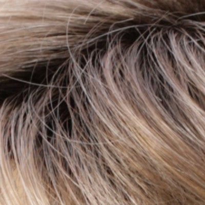 Estetica Wigs | RH12/26RT4 | Light Brown with Chunky Golden Blonde Highlights and Dark Roots